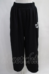 NieR Clothing / 2WAY SIDE ZIP WIDE PANTS 黒×白 H-24-02-06-1001-PU-PA-KB-ZT023