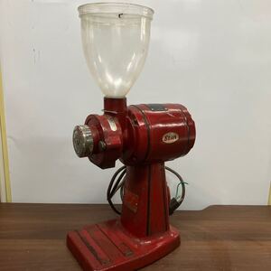 STAR COFFEE MILL スター コーヒーミル 日本珈機株式会社製 喫茶店 アンティーク 昭和レトロ 当時物 電動 コーヒーグラインダー レッド