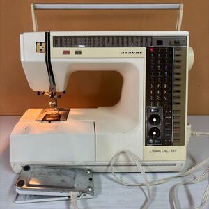 ◎動作品 ジャノメミシン MemoryCraft6500 MODEL6500 860023668 通電確認済 フットコントローラー付 JANOME メモリークラフト 裁縫 手工芸