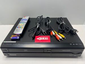 H1-2-121401 使用頻度少　パナソニック　DIGA HDD/DVDレコーダー/VHS☆DMR-XP22V 正常動作品　純正リモコン付き(リモコン電池付き)