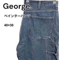 【美品】　US古着　George ジョージ　ペインターパンツ　デニム　ジーンズ