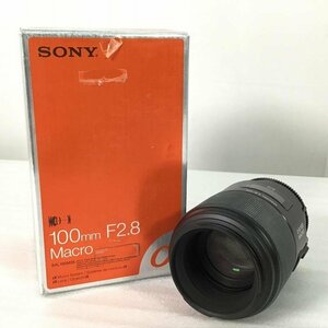 【中古品】 ソニー / SONY デジタル一眼カメラ α用レンズ SAL100M28 100mm F2.8 Macro α Aマウント系 単焦点 F2.8 100mm 505g 30018016