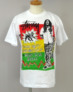 新品デッド■STUSSY ボブマーリー ラスタマン フォトTシャツ L ビンテージ old ステューシー■黒タグ 紺タグ 80s 90s トヨダくん 8ボール