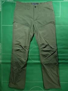 ▲旧ロゴ ホグロフス HAGLOFS Climatic ストレッチソフトシェル MID PLIANT PANT オリーブ アジア S 美品!!!▲