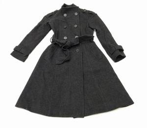 中古　 BODY DRESSING Deluxe　グレー　コート　カシミア混　３８　送料込