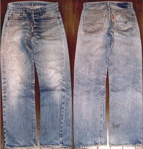 n755/LEVIS501シングル66前期ヴィンテージヒゲ縦落ち！70