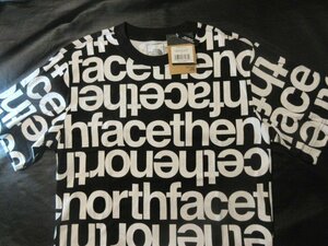 本物正規◆ノースフェイス◆Tシャツ ■マルチ ロゴ AOP BOX■黒■S■ゆったり新品■アメリカ限定 IA1 The North Face メンズ 半袖