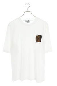 エルメス Tシャツ サイズ:M レザーワッペンデザインTシャツ 中古 BS99