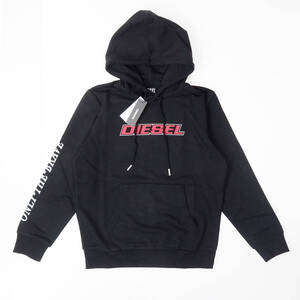 新品正規品 DIESEL ディーゼル S-GIRK HOODIE メンズ サイド ロゴ フーディー パーカー ブラック S