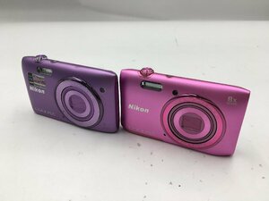 ♪▲【Nikon ニコン】コンパクトデジタルカメラ 2点セット COOLPIX S3600/S3500 まとめ売り 0612 8