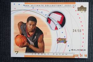 John Salmons 2002-03 Upper Deck Ultimate Collection Game Jersey Patch #24/50