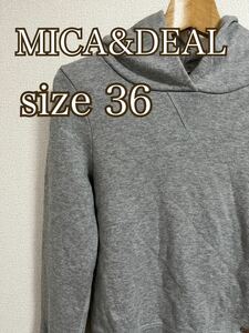 MICA&DEAL マイカアンドディール フード付き トレーナー グレー 36