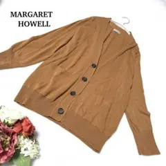 良品☆MARGARET HOWELL コットンカシミヤカーディガン Vネック