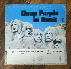 超レア! 見本盤! US Warner Bros 完全オリジナル Deep Purple in Rock / Deep Purple MAT: A1/B1