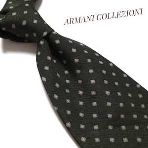 美品 ARMANI COLLEZIONI アルマーニ コレツォーニ ネクタイ ハイブランド 緑 グリーン 1414