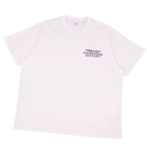 美品 バーバリー BURBERRY Tシャツ カットソー 半袖 ショートスリーブ ロゴ トップス メンズ XL ホワイト cf05mm-rm11f10074