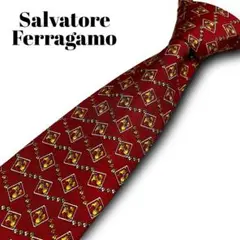 Salvatore Ferragamo ホース柄 総柄 小紋柄 シルク 馬