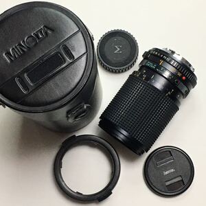 【動作品】MINOLTA　MD ZOOM 35-135mm｜1:3.5-4.5｜マクロ 1:4-1:8｜ケース／フード／フロント＆リアキャップ付｜ミノルタ【現状品】