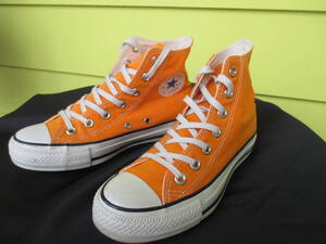 ★CONVERS 　コンバース ALL STAR ハイカット 　キャンバス サイズ3.5（22.5cm ） オレンジ色　インドネシア製 　現状品