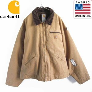 新品 00s carhartt デトロイト ジャケット CML 4XL キャメル 茶系 サンドストーン カーハート デッドストック ビンテージ D150-18-0011ZVW