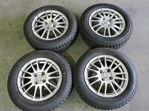 L189☆バリ山！アルミ付スタッドレスタイヤ　4本セット　175/65R14　4穴　YOKOHAMA　ice　GUARD　iG50☆