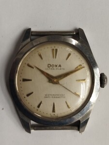 動いてますがジャンクで☆Doxa ULTRA ・ウルトラプレートPLATE 手巻き 腕時計