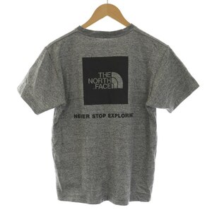 ザノースフェイス ショートスリーブスクエアロゴティー S/S QUARE LOGO T Tシャツ カットソー 半袖 クルーネック S グレー NT31850