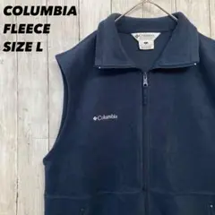 COLUMBIA コロンビア フリースベスト　サイズL ネイビー　アメリカ古着