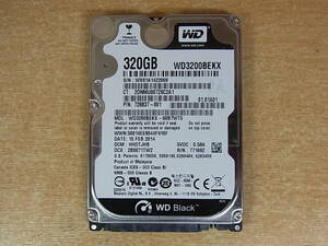 △B/897●ウェスタンデジタル Western Digital☆2.5インチHDD(ハードディスク)☆320GB SATA600 7200rpm☆WD3200BEKX☆中古品