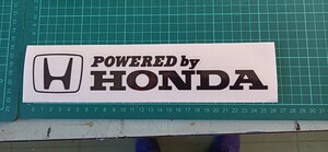 ホンダPOWERED by HONDA 専用出品２枚組ステッカー透明に黒プリント　横30センチ