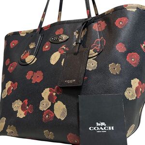 1円～【入手困難品】定価10万円 コーチ COACH トートバッグ ビジネスバッグ ブリーフケース A4 2way レザー メンズ レディース 黒 ブラック