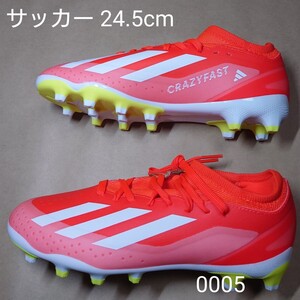 サッカースパイクシューズ 24.5cm アディダス adidas XCRAZYFAST LEAGUE HG/AG J 0005