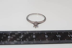 TIFFANY & Co. ティファニー Pt950 ダイヤモンド D0.25ct リング 12号