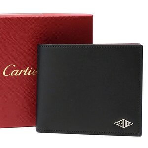 【送料無料】【本物】Cartier★カルティエ★ルイ カルティエ ワレット★L3001407★二つ折り財布★レザー★ブラック★メンズ★ロゴプレート