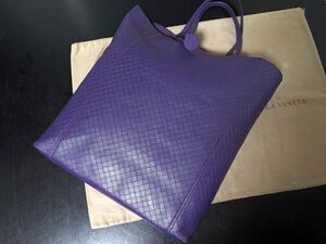 使用僅か ボッテガヴェネタ BOTTEGA VENETA イントレッチオ ミラージュ トートバッグ バイオレット 9360