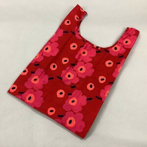 Marimekko マリメッコ エコバッグ レッド系 / 小型便OK [D3059]