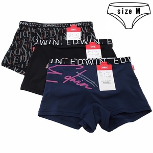 EDWIN ボクサーショーツ 3枚セット レディース sizeM ヒップ 87-95cm 綿混素材