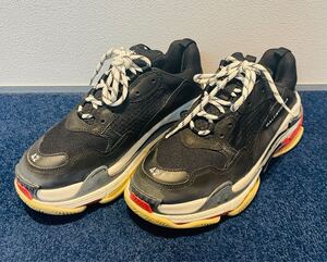 BALENCIAGA Triple S #42 #27.5 ブラック/ホワイト