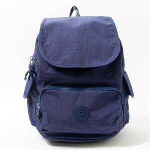 kipling キプリング リュックサック デイパック ポリエステル Pollish Blue ブルー K1563556R 軽量 多収納 カジュアル シンプル 婦人 鞄