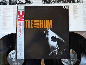 【帯LP】U2(R36D2117-8ポリスターISLAND1988年2枚組初回FIRST PRESS WITH OBI魂の叫びRATTLE AND HUM)