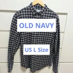 OLD NAVY ネイビー×グレー チェックシャツ