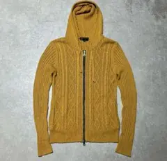 archive grange double-zip knit hoodie