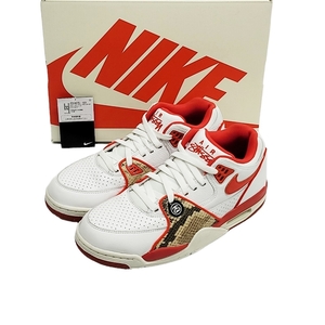 WC562 未使用 NIKE STUSSY ナイキ ステューシー AIR FLIGHT 89 LOW SP エア フライト ロー スペシャル 27cm FD6475-101 ホワイト レッド