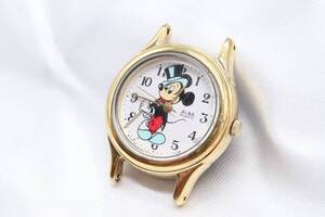 【W188-16】動作品 電池交換済 SEIKO ALBA DISNEY セイコー アルバ ディズニー ミッキーマウス 腕時計 フェイスのみ V501-6B80 レディース