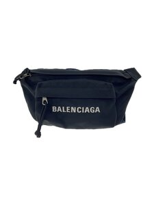 BALENCIAGA◆ウエストバッグ/キャンバス/BLK/533009//