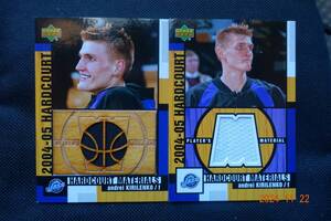 Andrei Kirilenko 2004-05 Upper Deck Hardcourt Materials & Materials Combo ※2枚セット