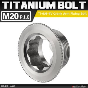 M20×8mm P1.0 64チタン合金 クランクアーム 固定ボルト 取り付けボルト シルバーカラー 素地 自転車/ロードバイク 1個 JA497