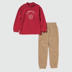 《新品》UNIQLO ミッキー フリースパジャマ 120 ディズニーホリデー