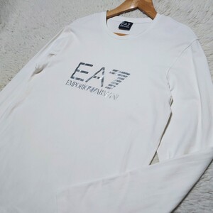 【1円〜】希少なLサイズ EMPORIO ARMANI エンポリオアルマーニ ロンT 長袖Tシャツ ビッグロゴ EA7 