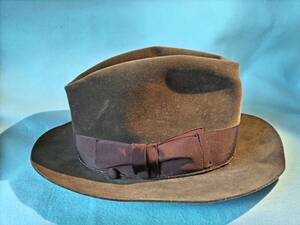 アメリカビンテージ 昭和レトロ 中折れ帽 ソフト帽 フェルトハット 帽子 ショートパイル HARDEMAN USA Fine Felt Hats SHORT PILE 